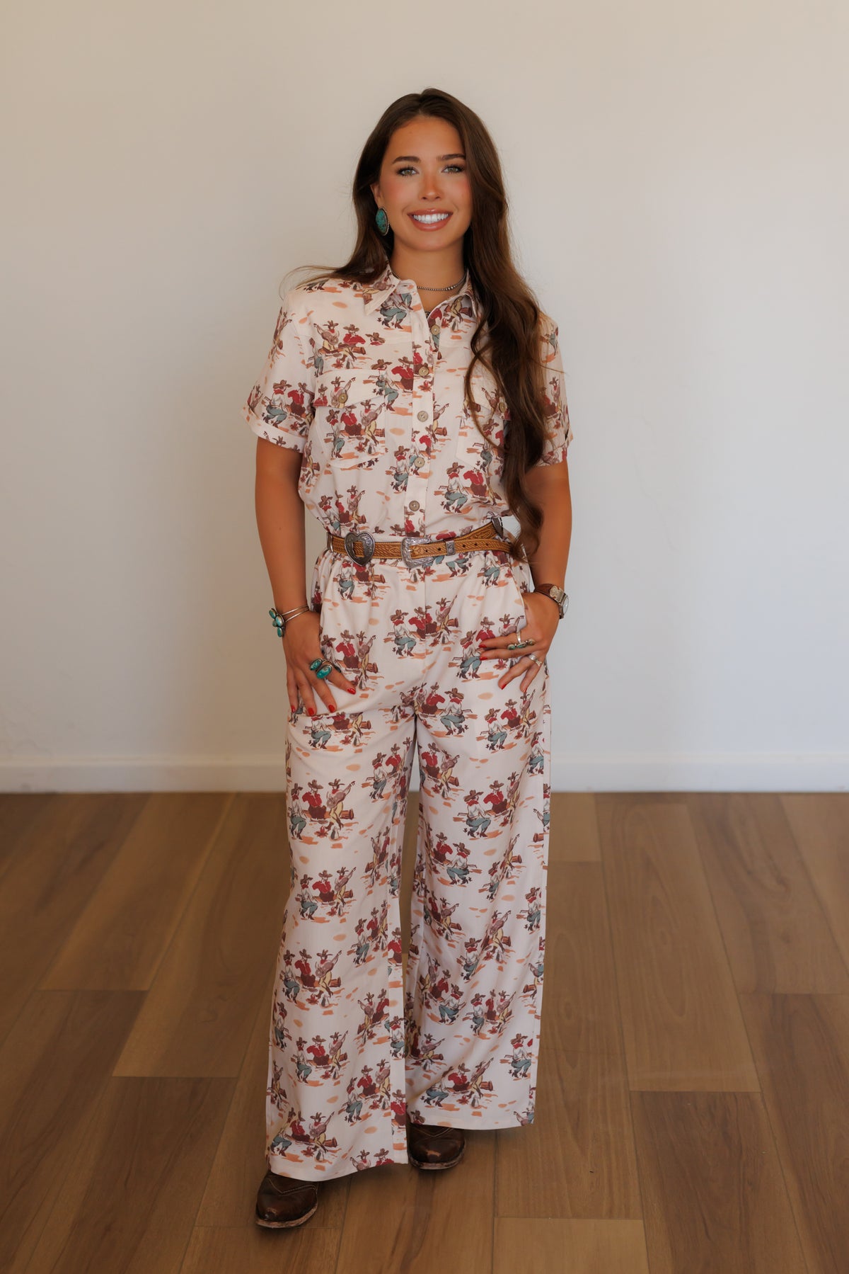 (PRE-ORDER)Wagon Wheel Romper (HH70)