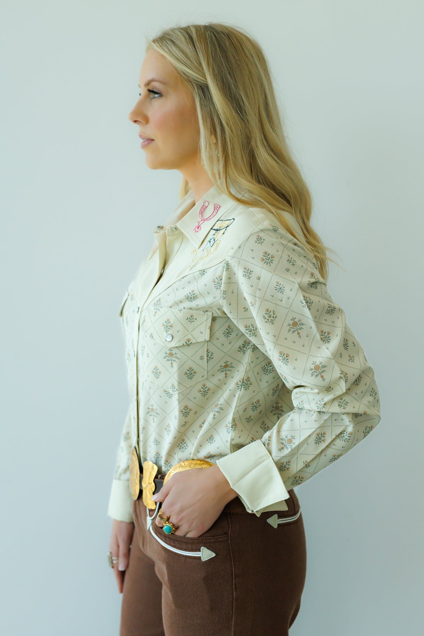 Peal Snap, Spur Embroidery Cowboy LS HH2709
