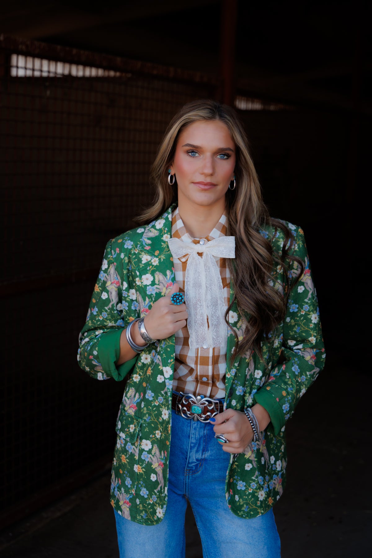 Flower Horse Cowboy Cord Jacket (HH4005)