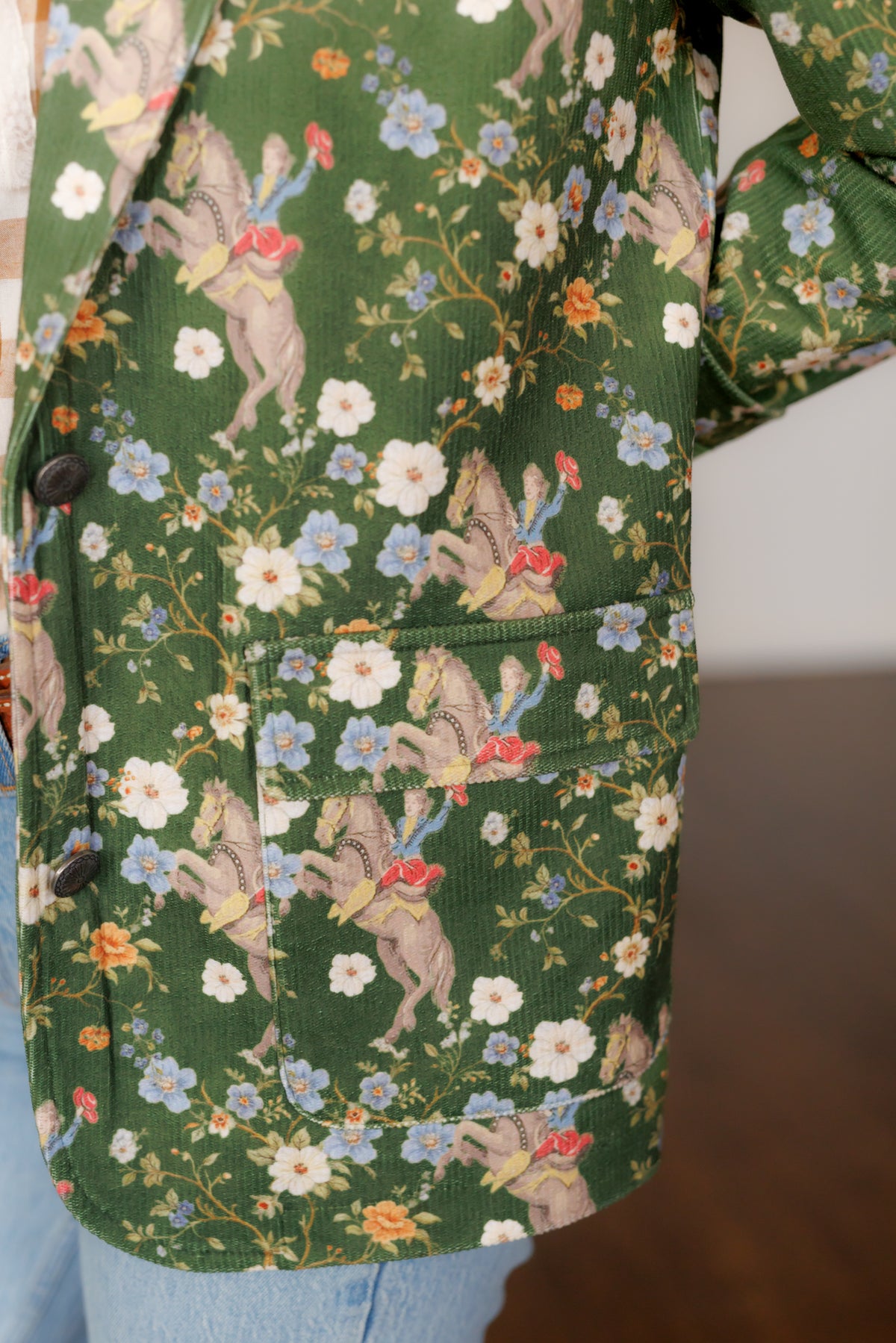 Flower Horse Cowboy Cord Jacket (HH4005)