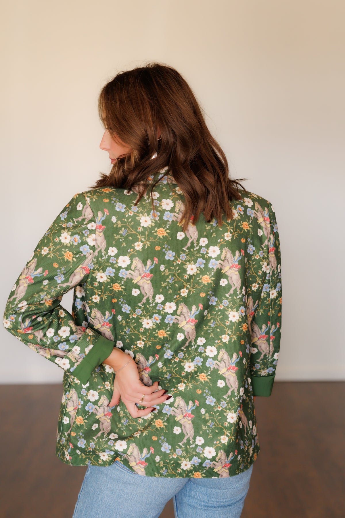 Flower Horse Cowboy Cord Jacket (HH4005)