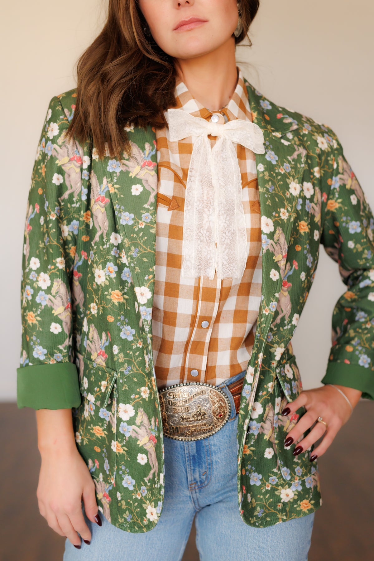 Flower Horse Cowboy Cord Jacket (HH4005)