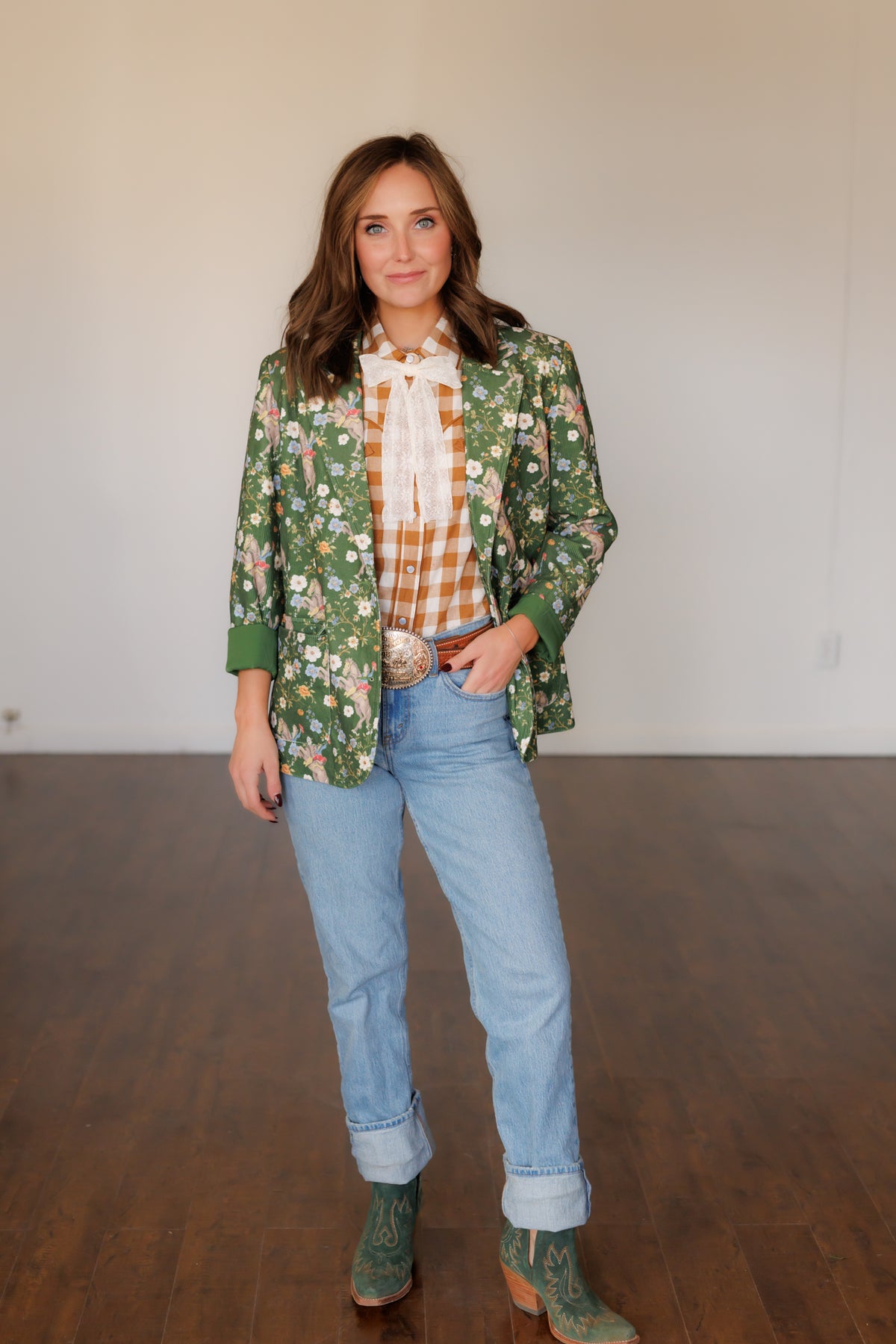 Flower Horse Cowboy Cord Jacket (HH4005)