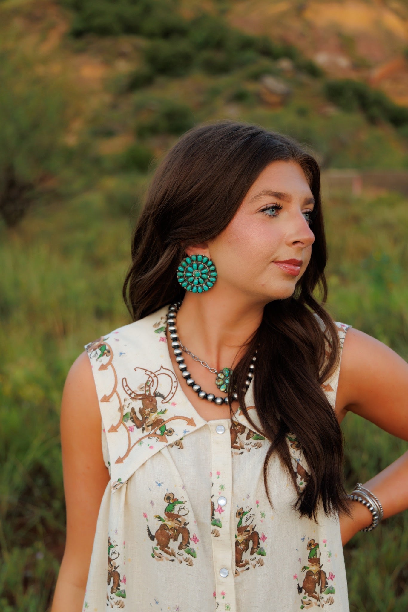 DRESS, COWBOY EMBROIDERY HH304 COWBOY