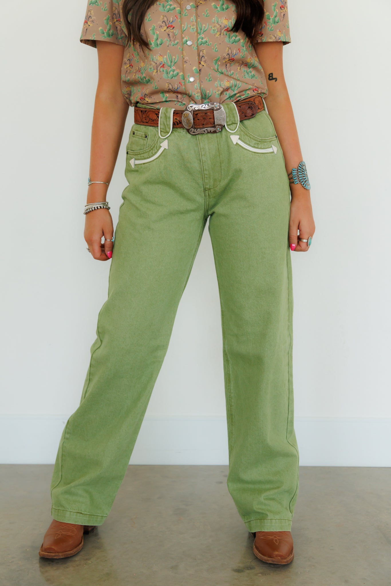 Jeans, Olive Smiley Denim HH8800
