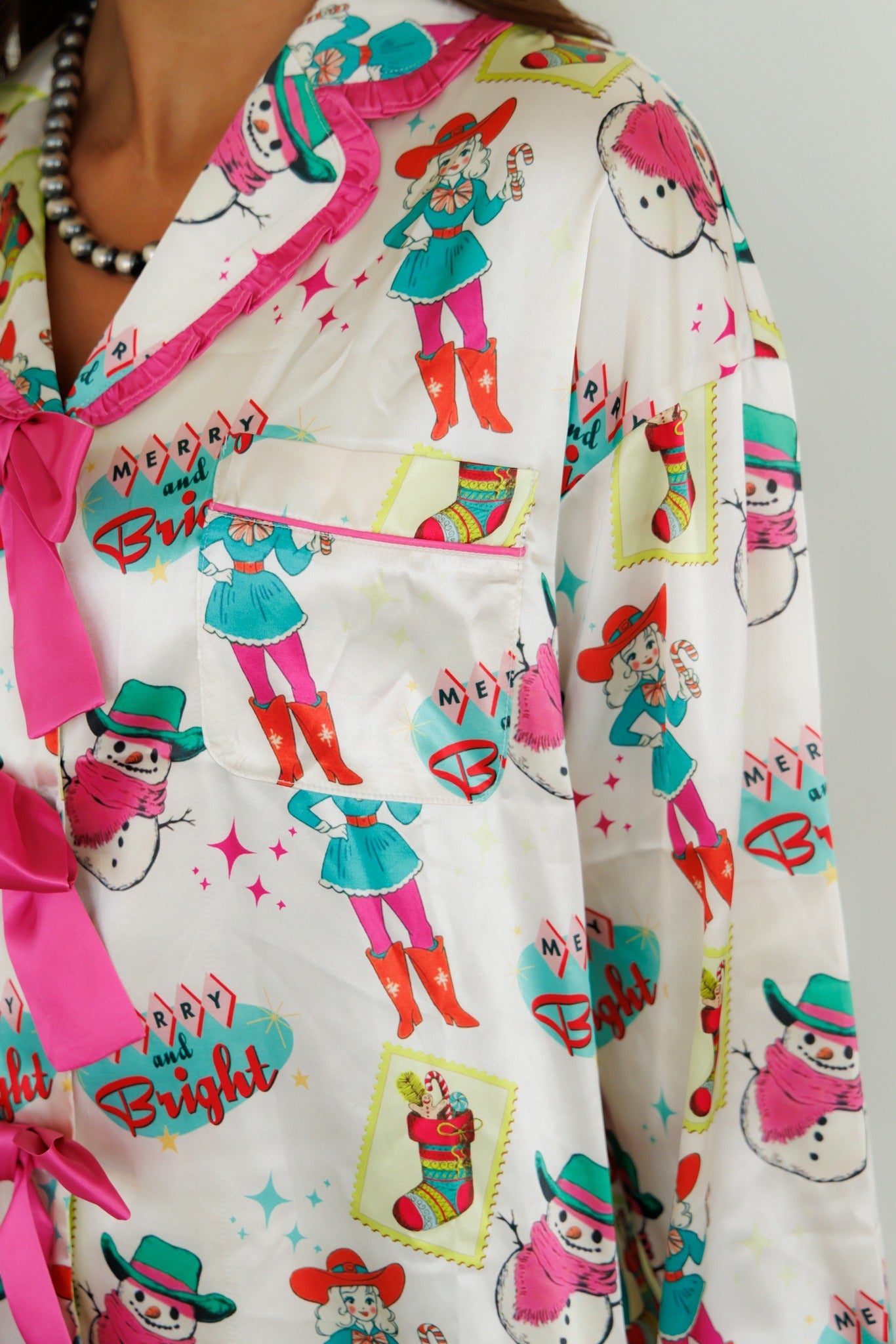 Pajama, Retro Cowgirl Satin HH2309