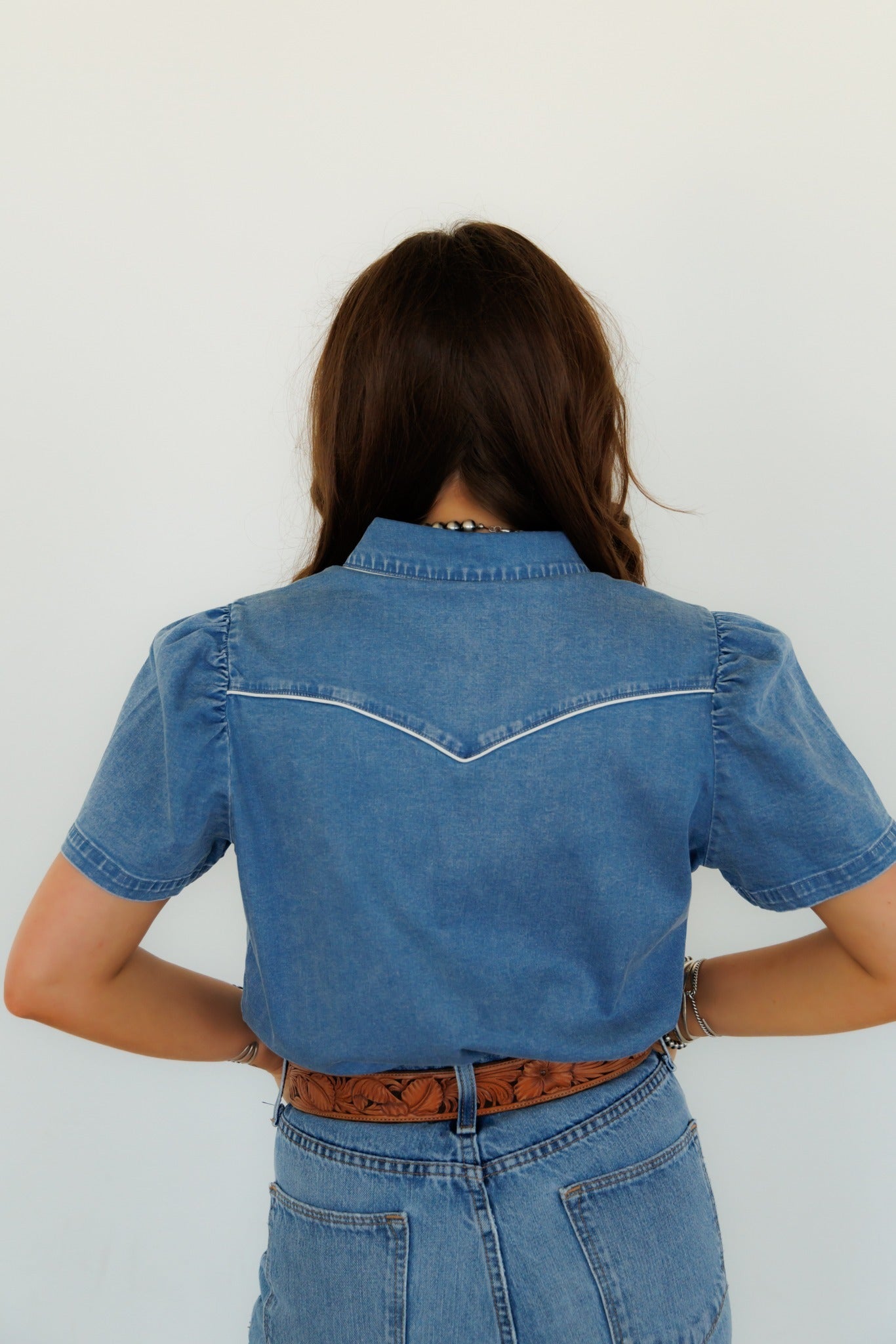 Pearl Snap, Denim Short Sleeve HH2707