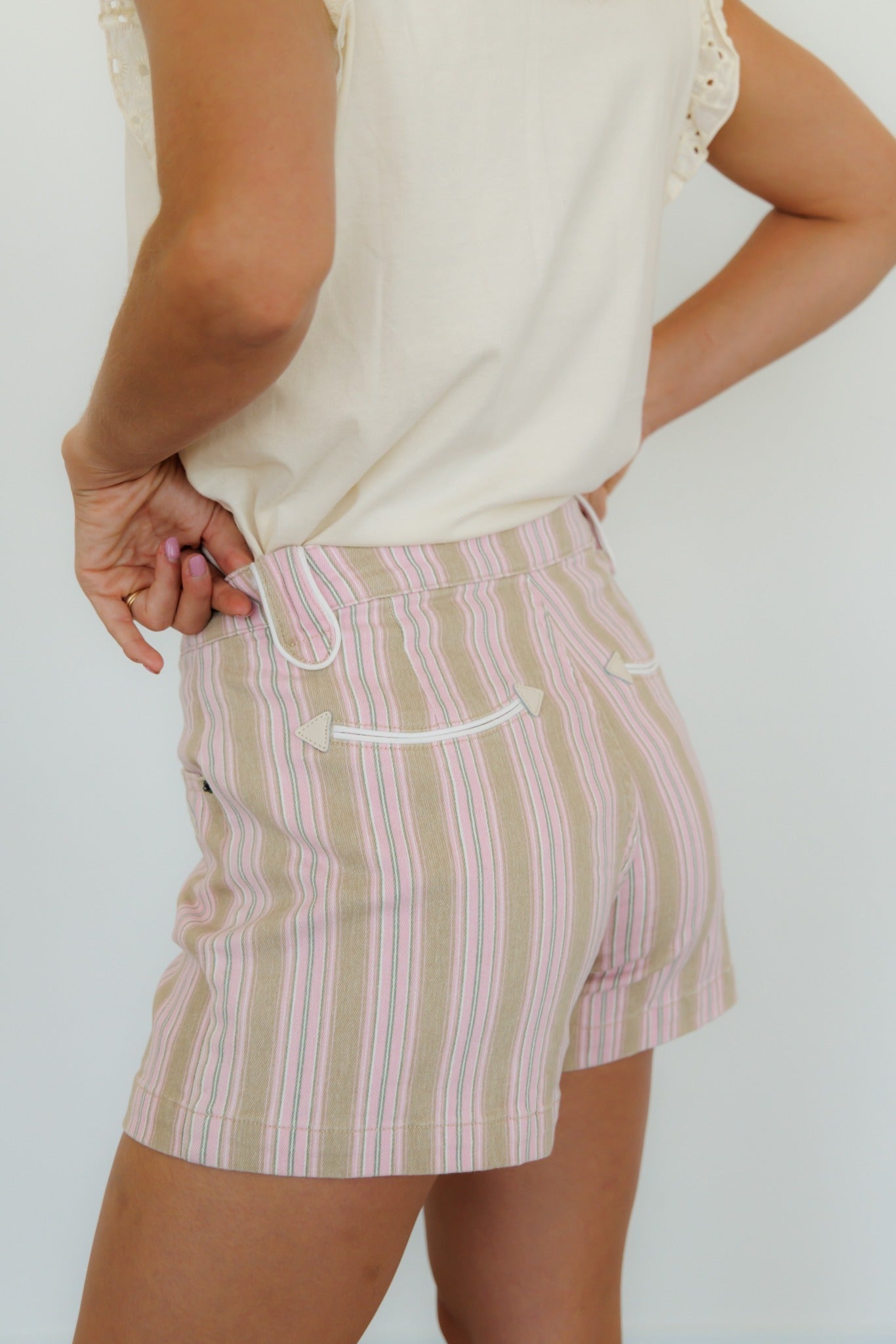 Shorts, PInk Stripe Smiley HH8400