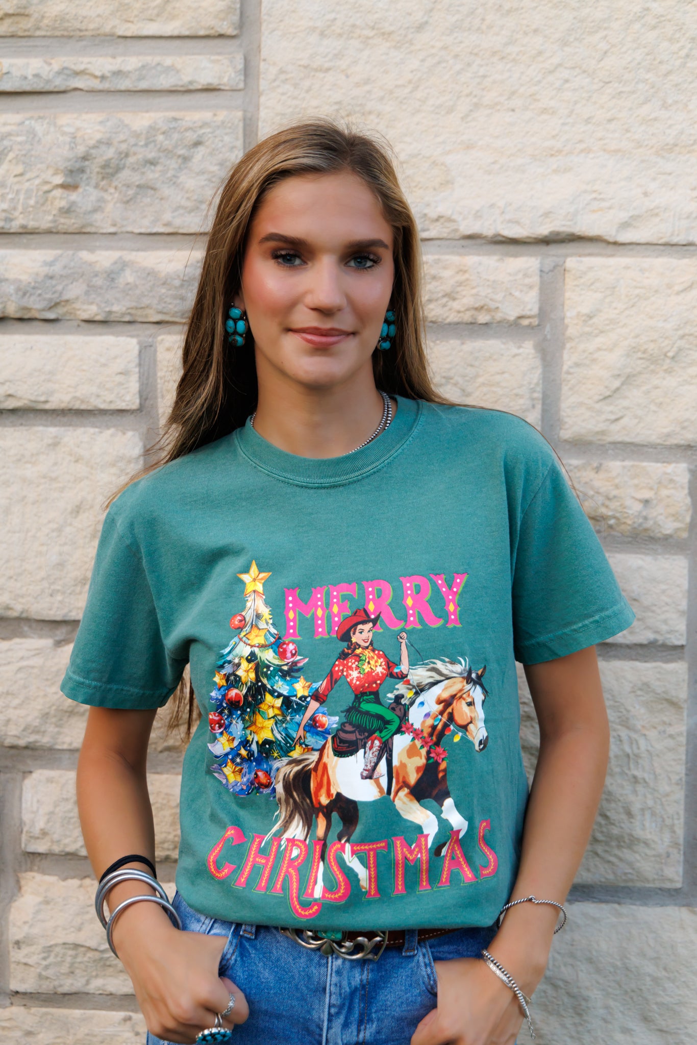 T-Shirt, Merry Christmas Cowgirl  HH1717