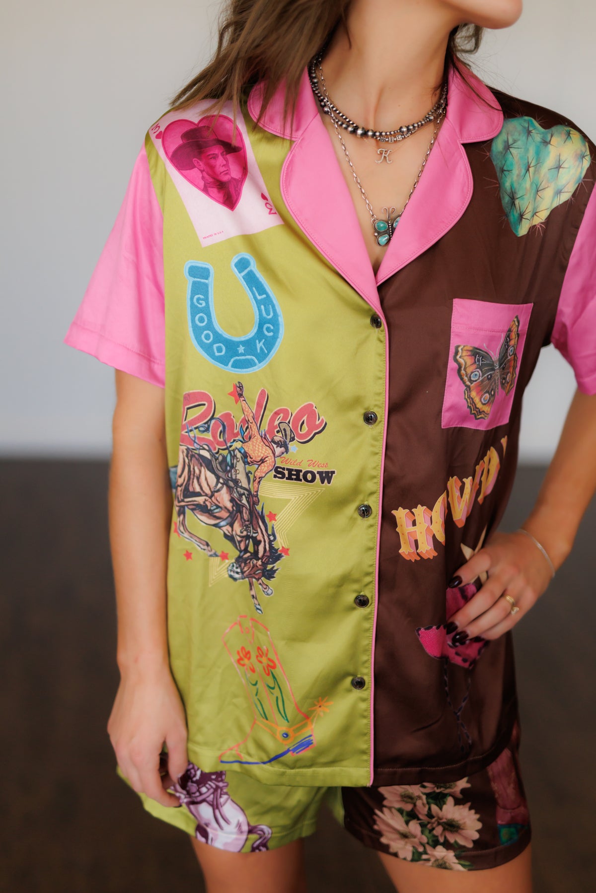 Howdy Satin Pajamas HH2307