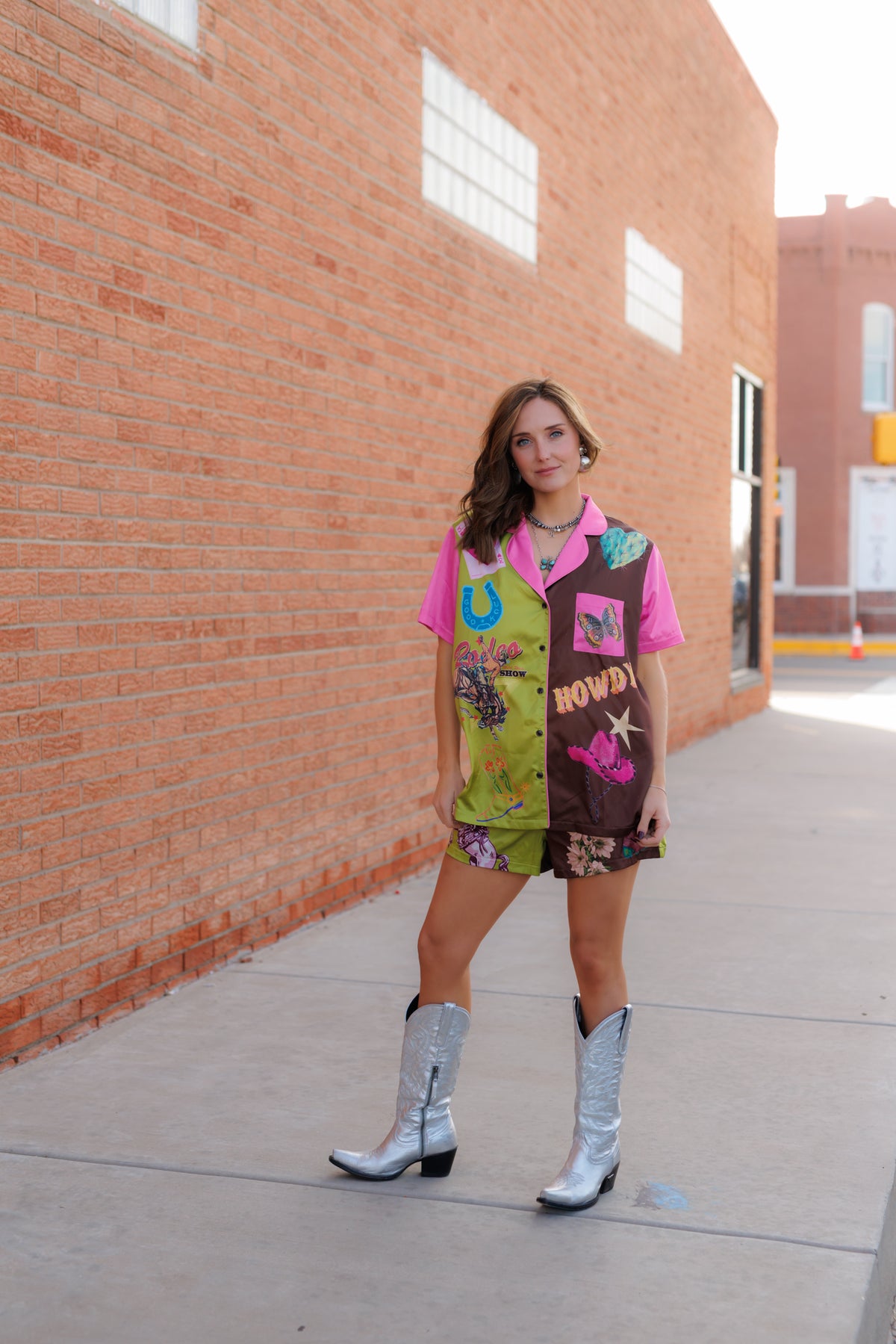 Howdy Satin Pajamas HH2307