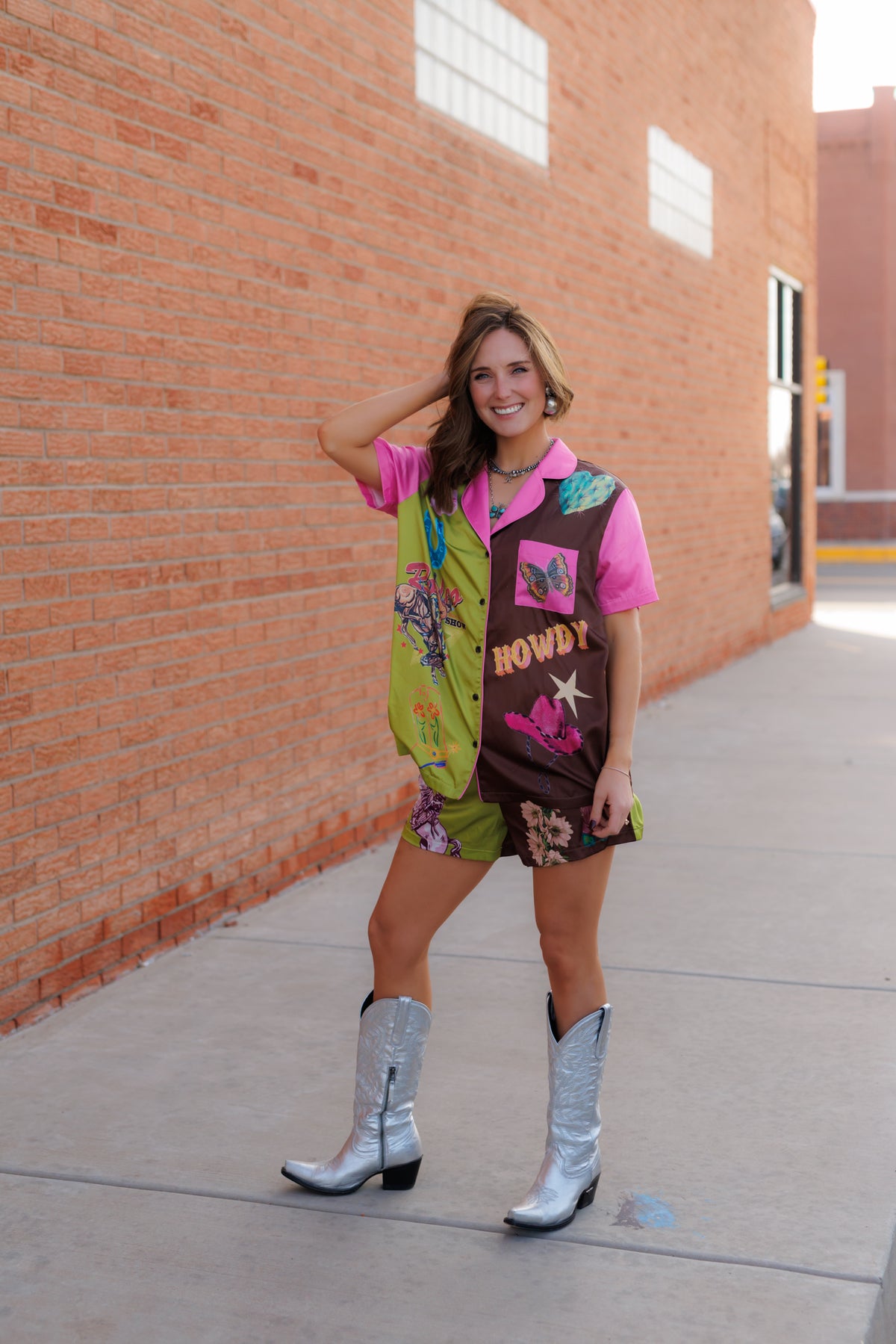 Howdy Satin Pajamas HH2307