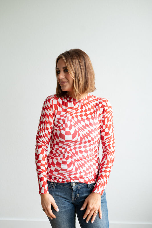 Mesh, Wavy Red HH1221