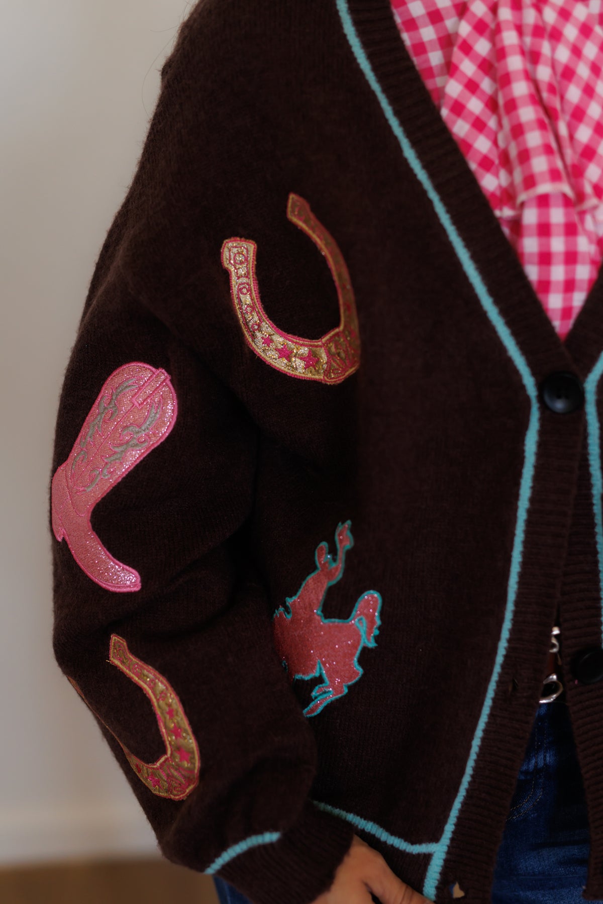 Glitter Bronc Cardigan  HH2864