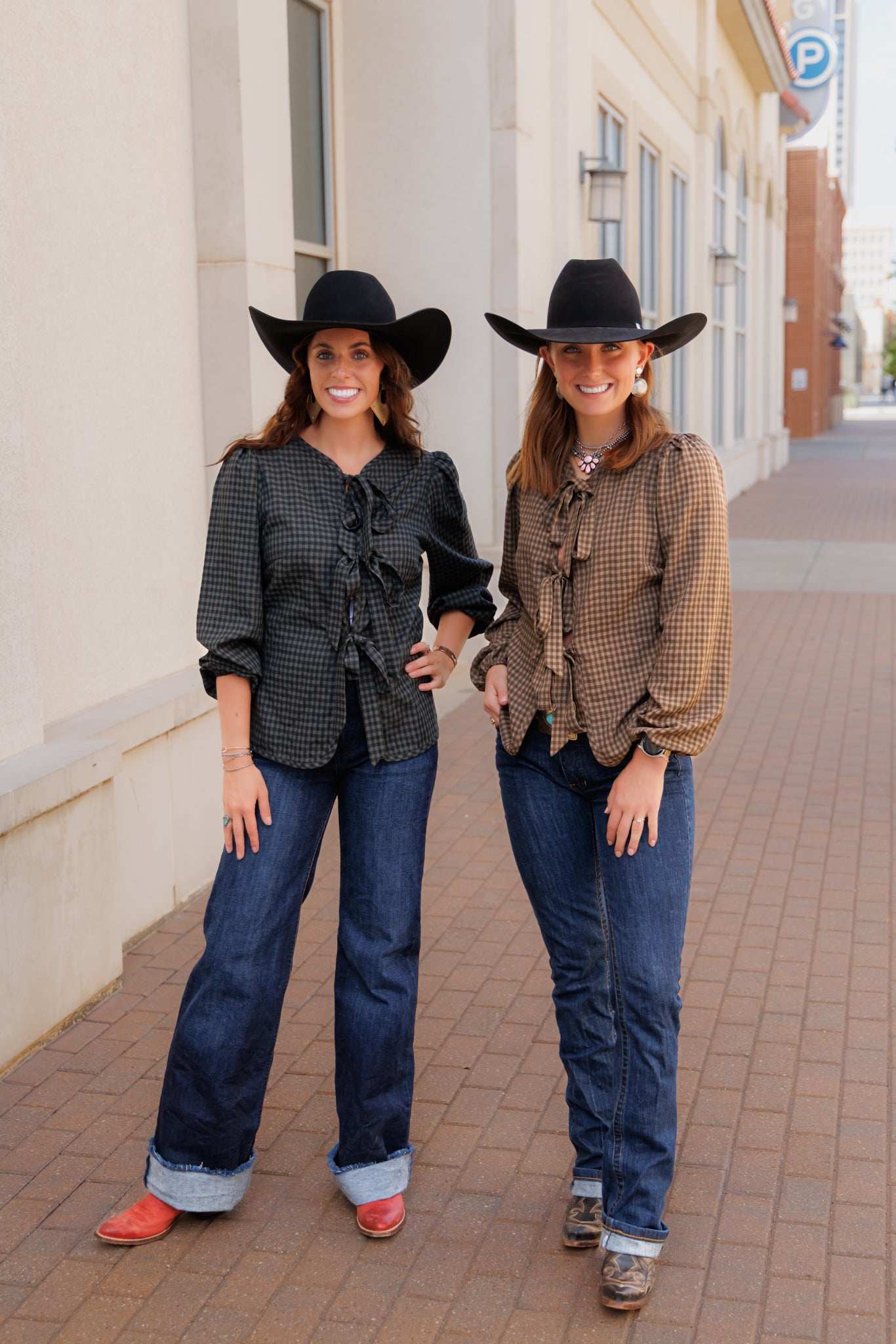 Tie Top, Brown Gingham HH828